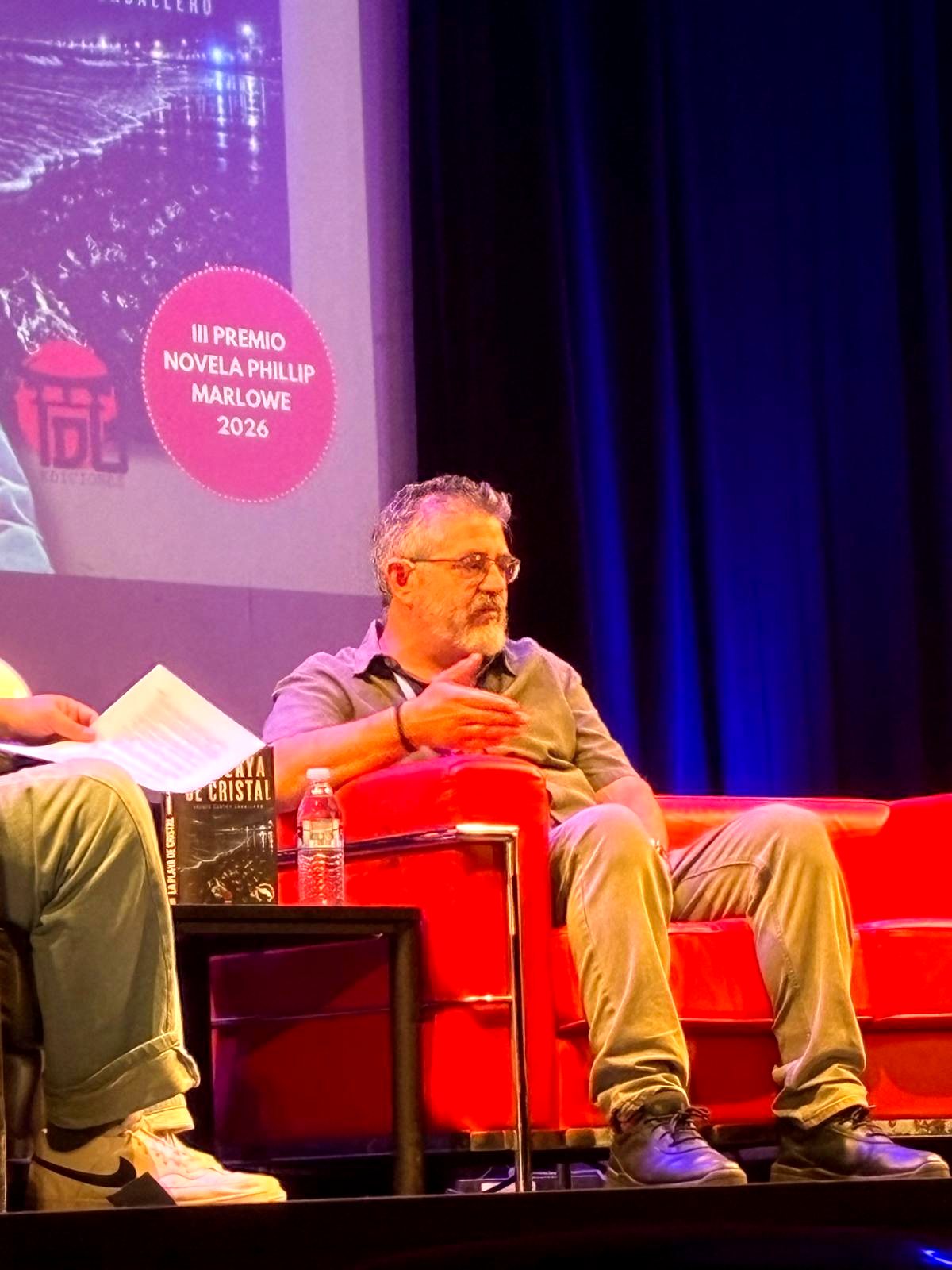 Andrés Cortés Caballero durante la charla en Cartagena Negra