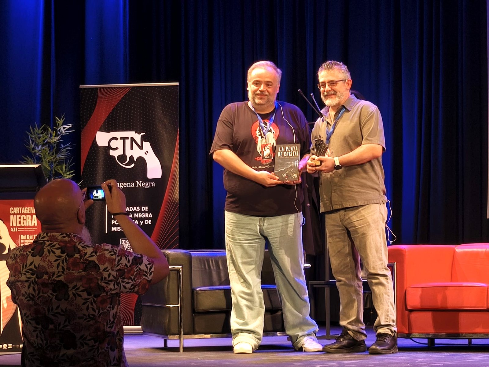 Entrega del premio Philip Marlowe sobre el escenario
